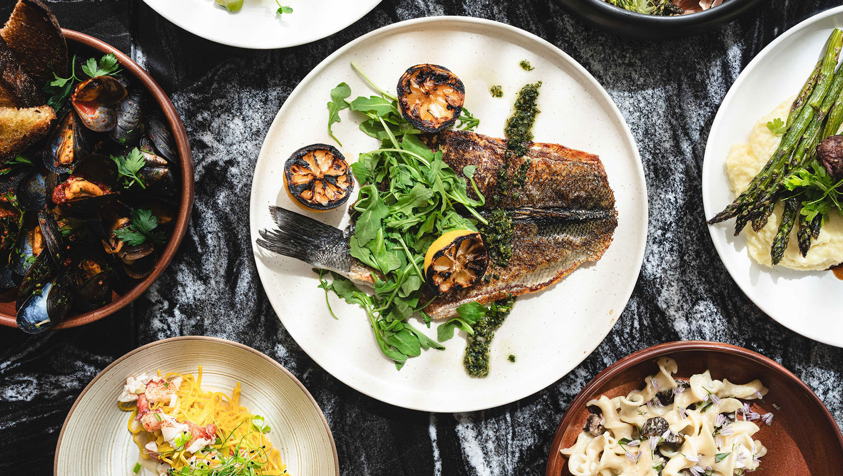 Selection of menu items at Saverina