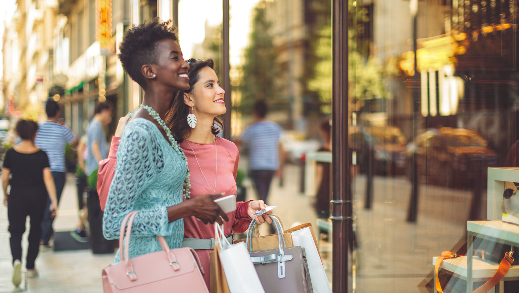 two women shopping